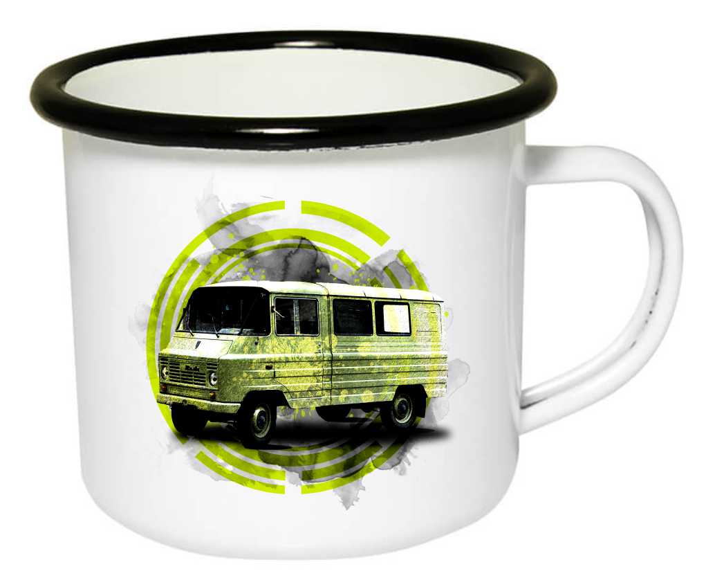 Kubek PRL motoryzacja stalowy – wybierz swoją grafikę!