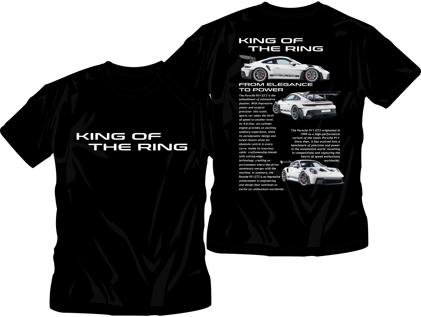 T-shirt Porsche 911 GT3 - Władca Północnej Pętli