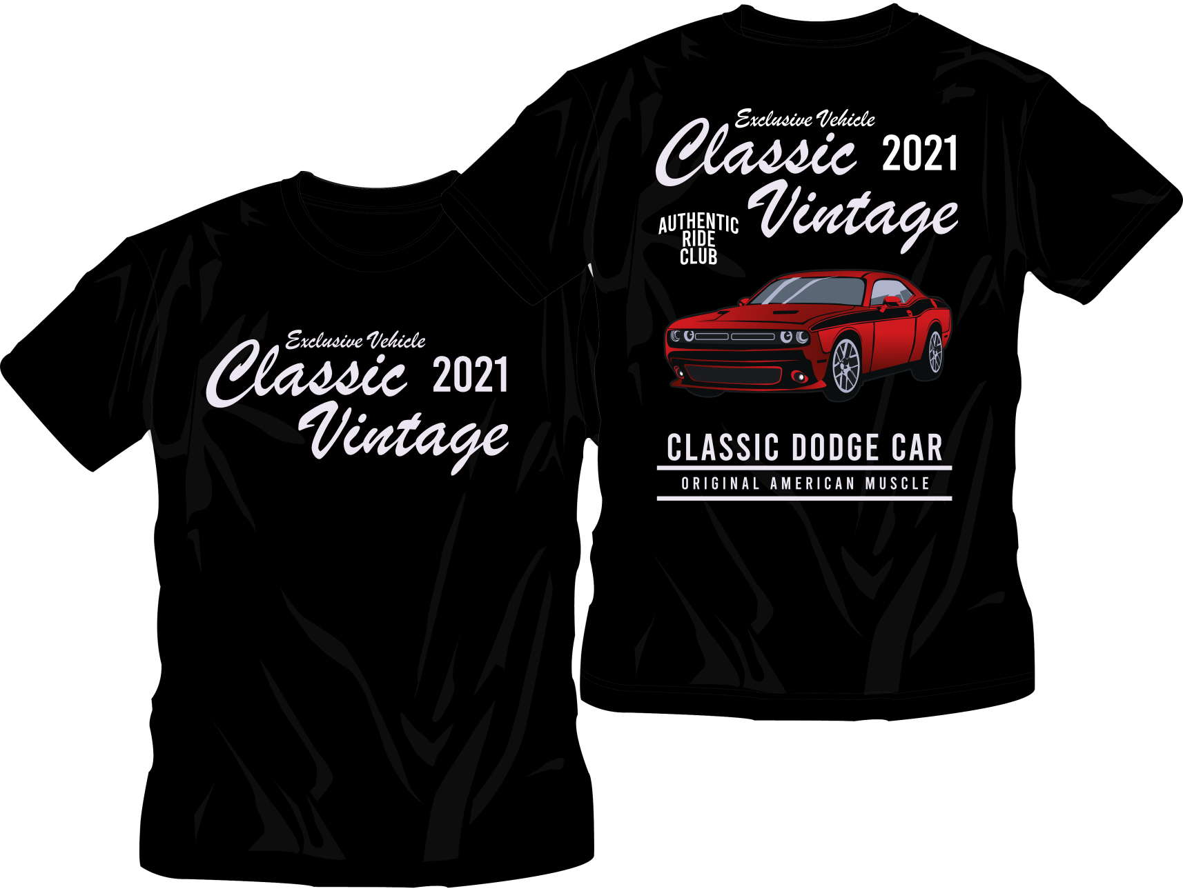 Koszulka Classic Dodge 2021 Vintage - Oryginalny Amerykański Muscle