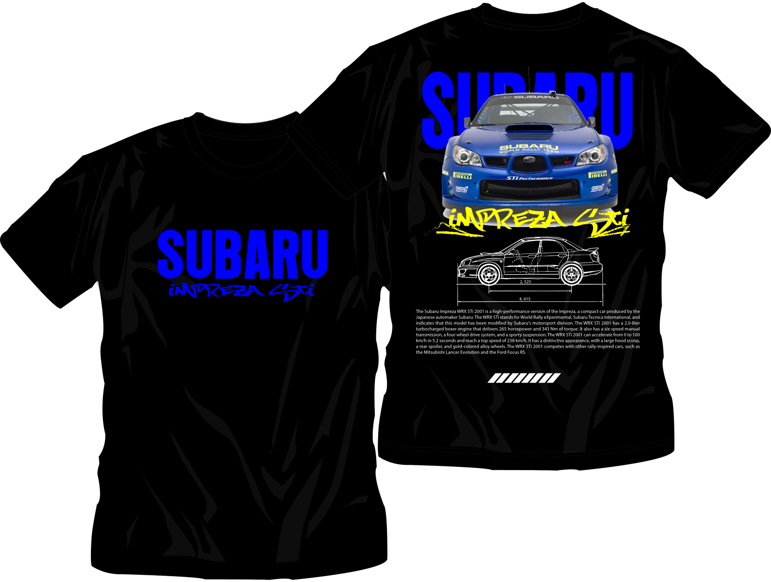 Koszulka Subaru Impreza WRX STI - Legenda Rajdów