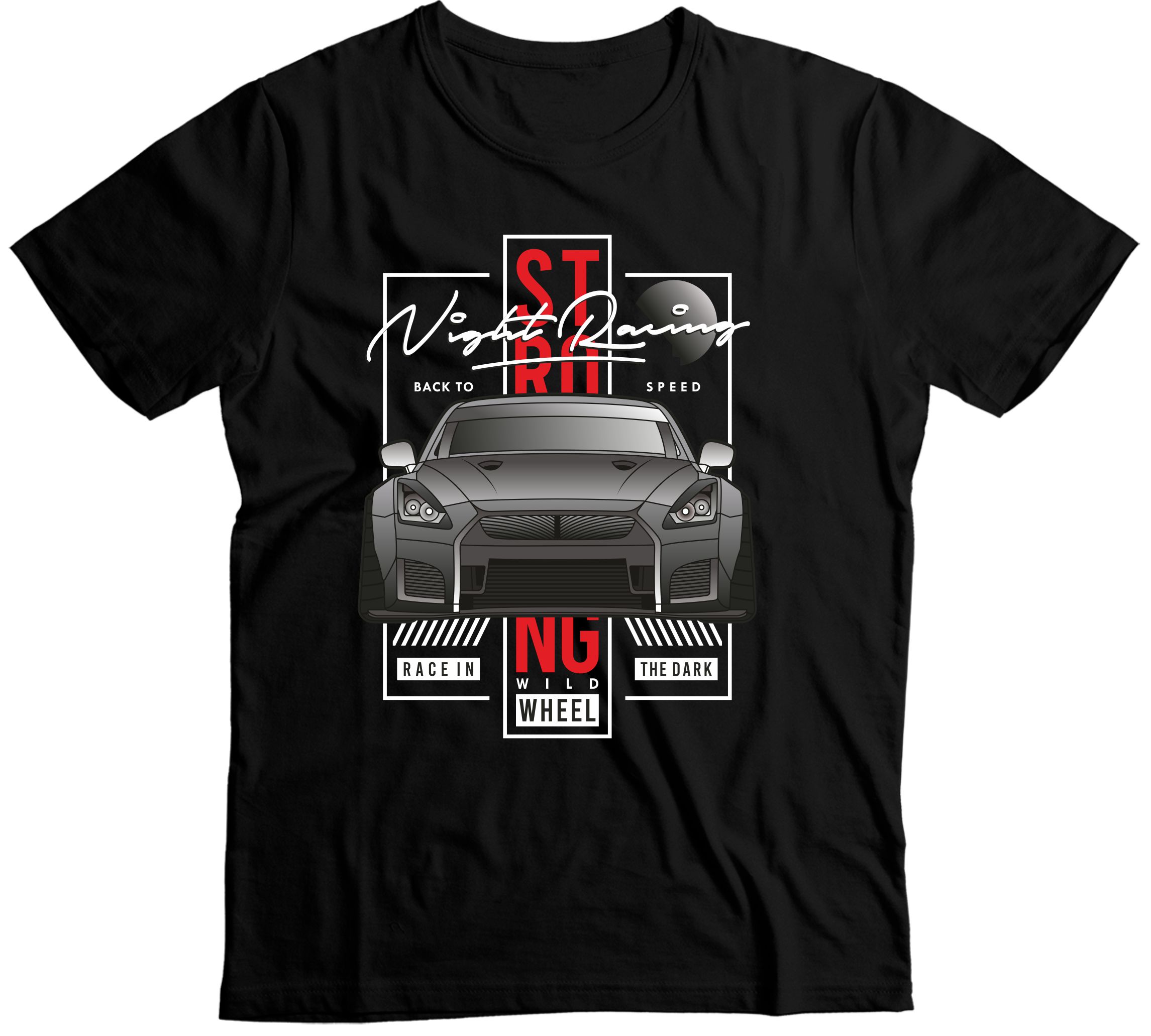 Night Racing - Nissan Skyline GT-R - Koszulka dla Fanów Nocnych Wyścigów