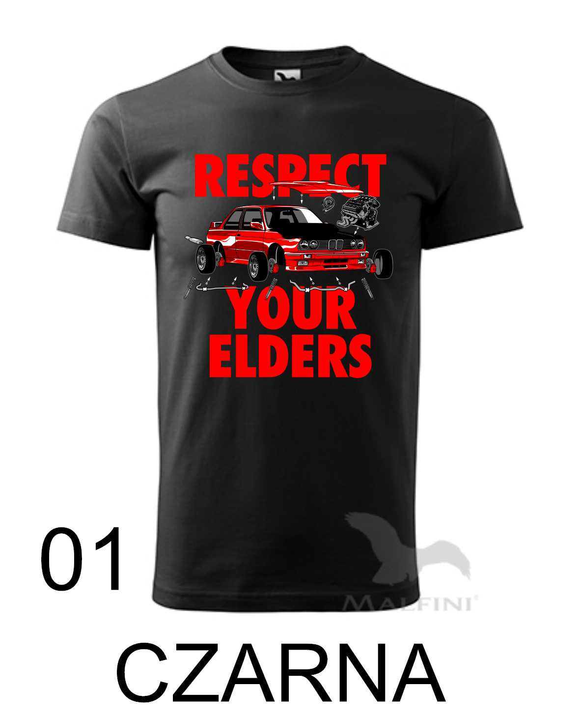 Respect Your Elders - BMW E30 - Koszulka dla Fana Klasyki