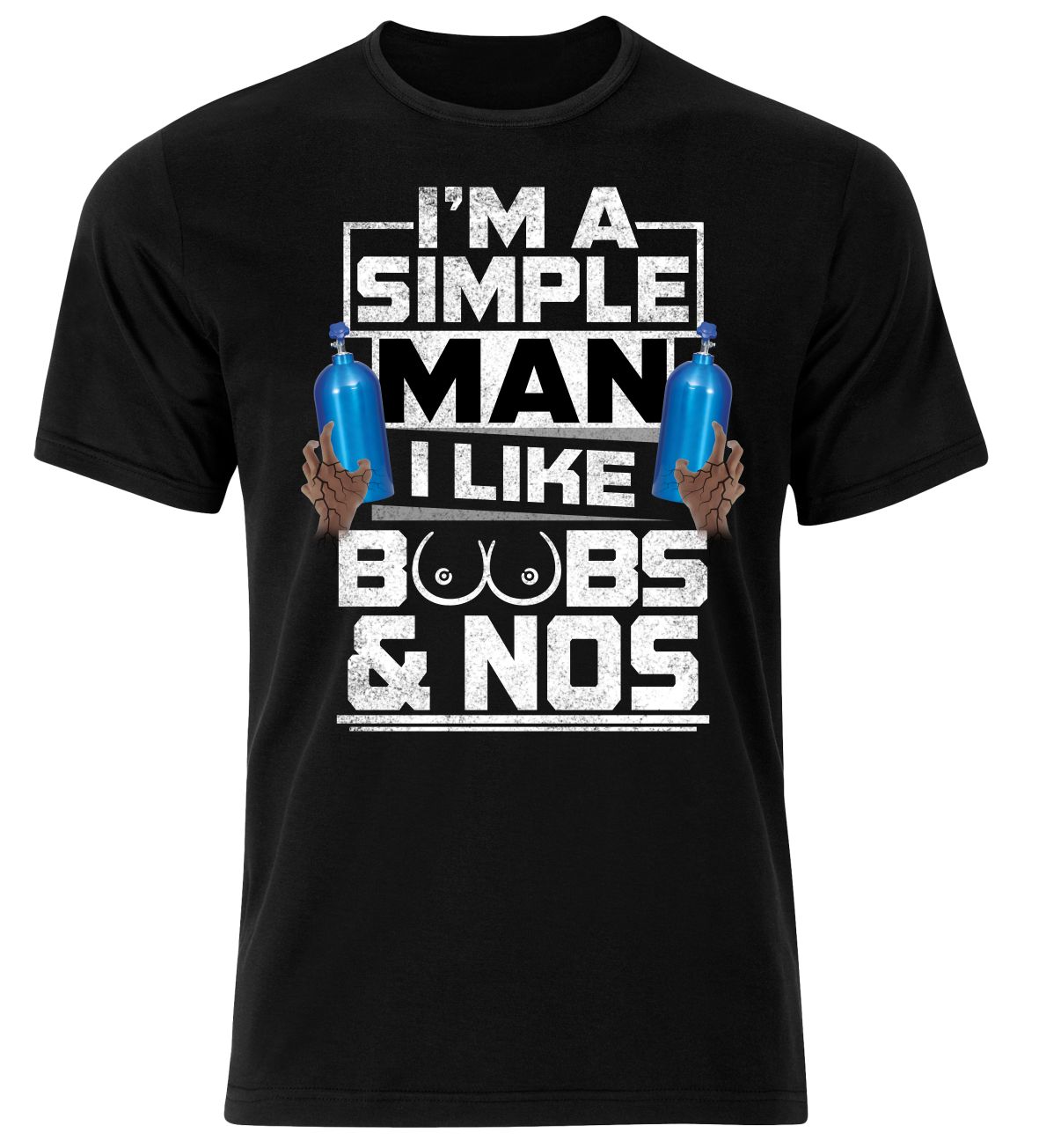 I'm A Simple Man I Like Boobs & NOS - Koszulka z Humorem
