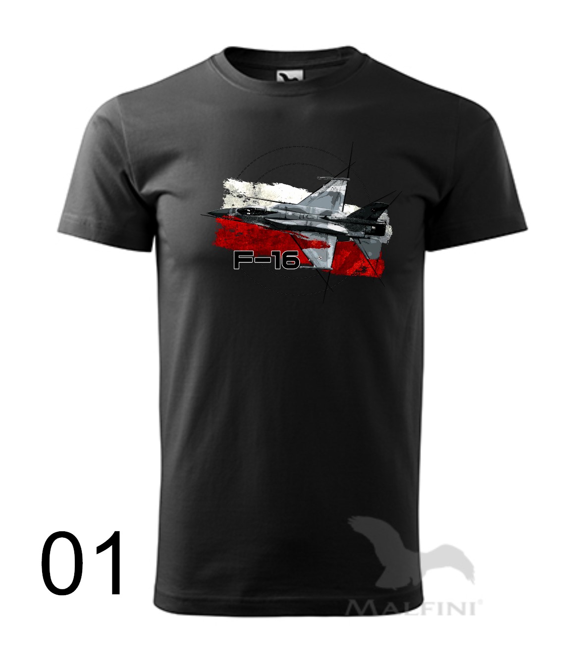 F-16 w Biało-Czerwonych Barwach - Koszulka z Polskim Myśliwcem