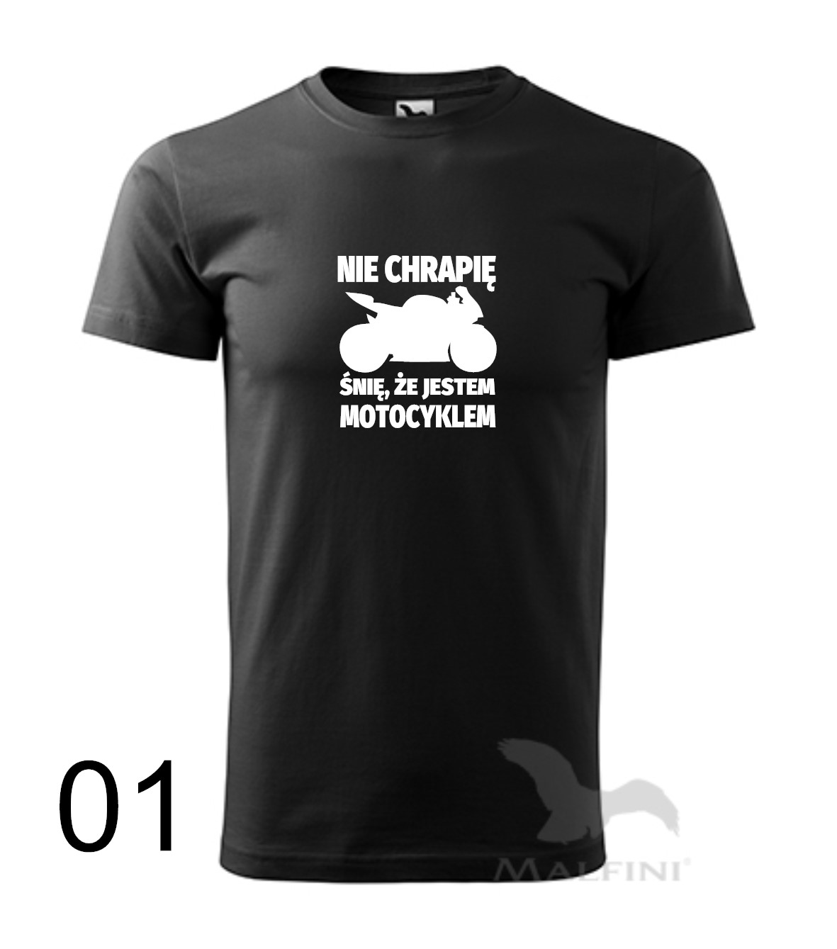 Nie Chrapię, Śnię że Jestem Motocyklem - Koszulka dla Śpiącego Pasjonata