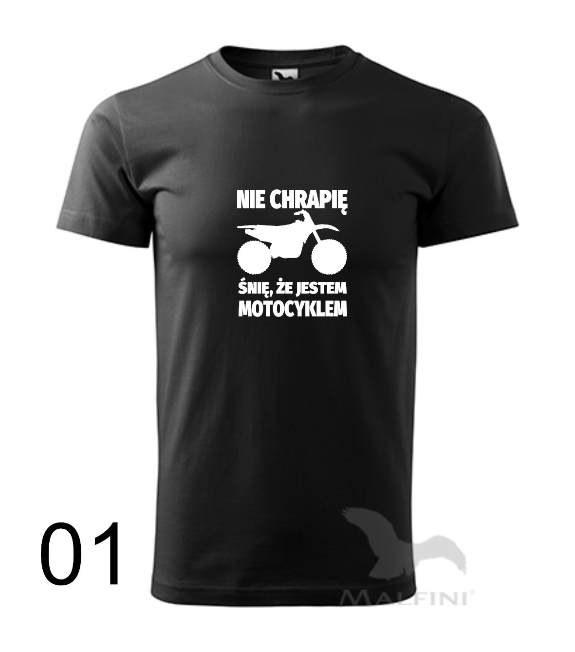 Nie Chrapię, Śnię że Jestem Motocyklem - Koszulka dla Śpiącego Pasjonata
